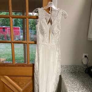 Bradford Velvet Sheath Wedding Dress by Maggie Sottero. Perfect for Fall/Winter!